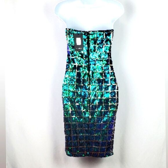 FASHION NOVA Sequin Strapless Dress - Picture 3 of 9